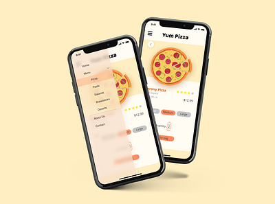 Food Ordering App design food app food app ui food illustration hamburger menu iphone menu pizza ui
