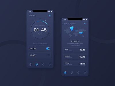 Alarm App alarm app clock design ui