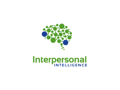 Interpersonal Intelligence Logo Design brain health logo networking people