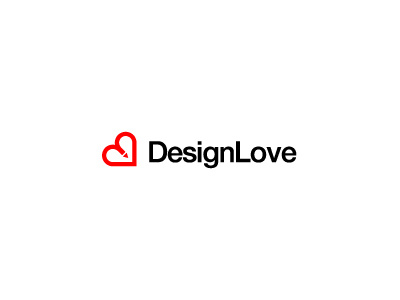 DesignLove - Logo Design Concept heart icon logo logo design love mark minimal pen pencil simple symbol
