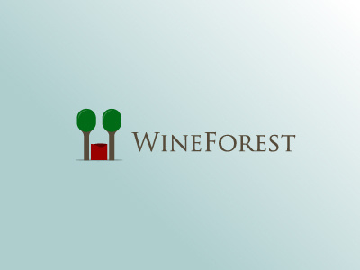 Wine Forest Logo Design [2nd version] forest icon logo logo design mark minimal simple symbol wine