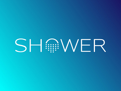 Shower Logo Design Typographic Concept