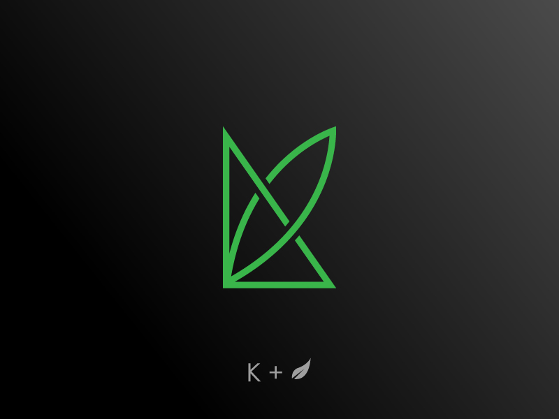 Letter K & Leaf Minimalist Logo Design Concept by brandzum on Dribbble