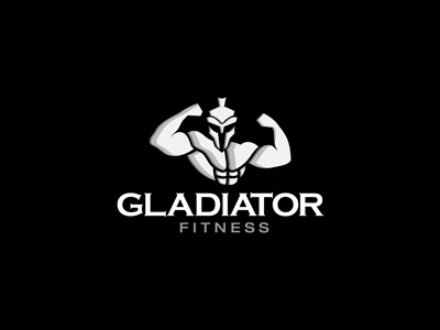 Gladiator Fitness Logo Design [2nd Version] bodybuilding fitness gladiator gym icon logo logo design mark minimal simple symbol workout