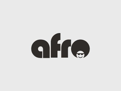Afro Typographic Logo Design africa african afro hair hairstyle icon logo logo design mark minimal simple symbol typographic
