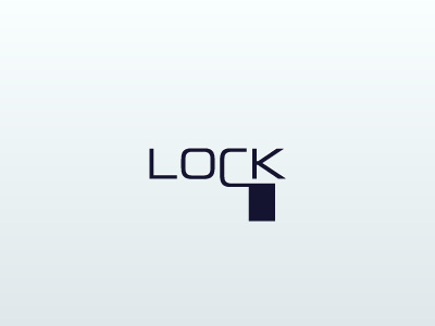 Lock Typographic Logo Design icon lock logo logo design mark minimal safe security simple symbol typographic