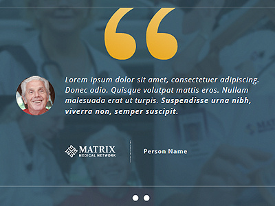 Matrix Web Layout big image health medical quotes responsive video web site