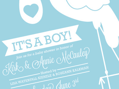 Baby Shower Invitation baby baby shower blue boy invitation shower stork