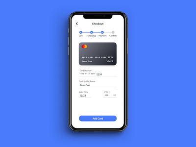 Credit Card Checkout app dailyuichallenge design ui