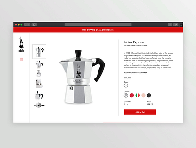 Customize product branding coffee dailyuichallenge design italy minimal mokaexpress ui