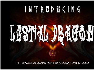 LESTIAL DRAGON typefaces font allcaps
