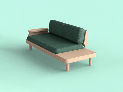 🛋️ Nobel. 2-seat lounge sofa 3d render blender 3d concept design design product furniture design id industrial design modern furniture product design product designer product render sofa
