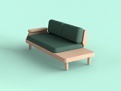 🛋️ Nobel. 2-seat lounge sofa