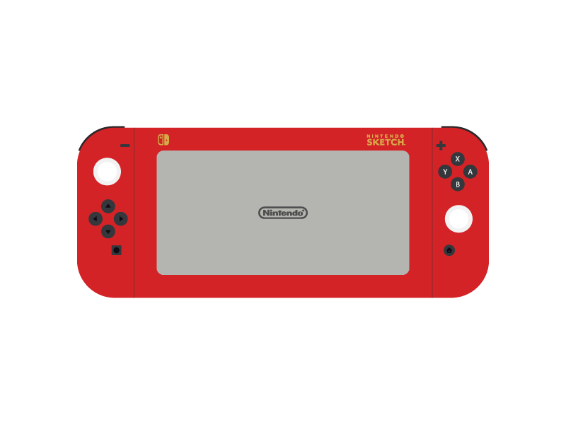 Nintend-O-Sketch etch-a-sketch illustration joy-con mashup nintendo switch