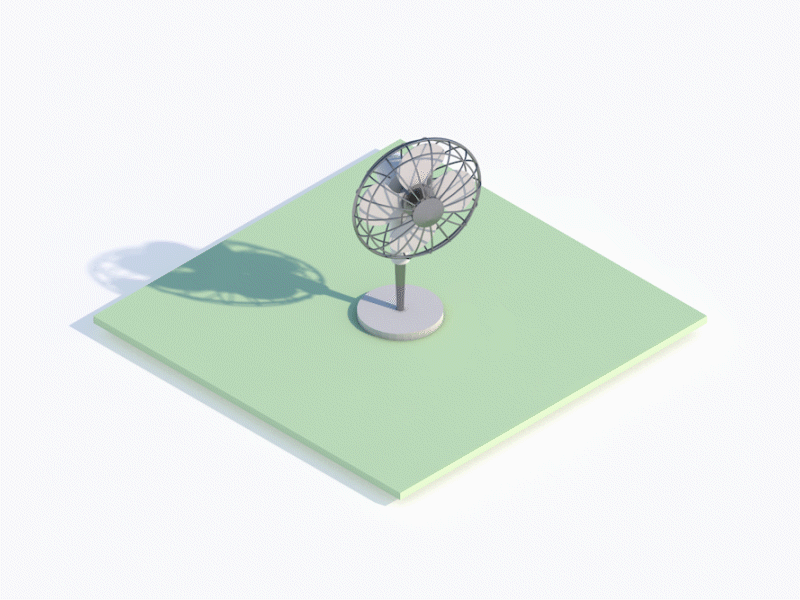 🌡Fanimation 3d c4d design fan heat hot illustration isometric motion