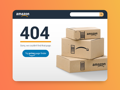 ⚠️ Amazon 404 404 404 error 404 page amazon amazon prime challenge graphic design illustration ui ux webdesign webpage website