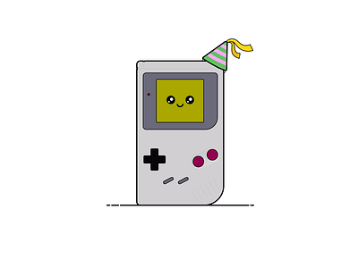 🕹Happy 30th Birthday Game Boy! 30 bday birthday game boy gameboy graphic design illustration nintendo retro vector