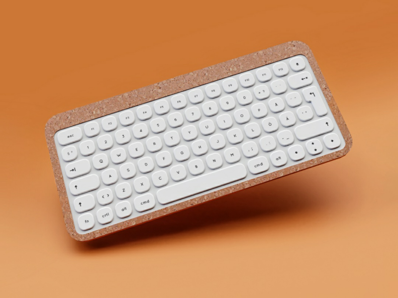 ⌨️ Corky render weekly concept prototype graphic design visual design industrial design blender cycles render 3drender 3d render b3d blender3d 3d design concept product design cork keyboard
