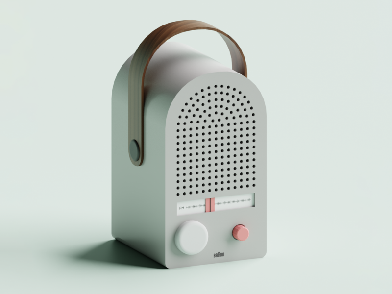 📻 Braun W30 FM-radio digitalart lessbutbetter gooddesign braun industrialdesign conceptdesign productdesign orthographic render 3drendef b3d blender3d dieterrams