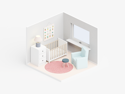 👨‍👩‍👧Soon to be dad baby baby room babyroom bedroom child crib dad expecting family father illustration isometric love mom mother nursery parent parents pregnant room