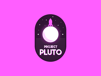 🪐 Project Pluto dribbbleweeklywarmup galaxy graphic design illustration intergalactic logo mission patch planet pluto project rocket space spaceflight spaceship universe vector