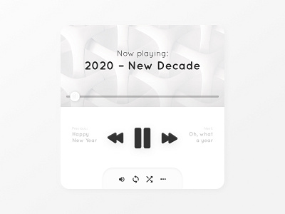 2020 – New Decade music music app music player music ui neumorphic neumorphism new year soft ui ui user inferface ux