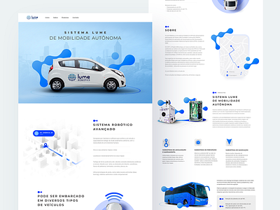 Lume - UI Project blue branding car ui white