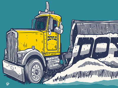 Doyle Truck illustration branding drawing graphic design illustration screenprint truck trucking tshirt vector