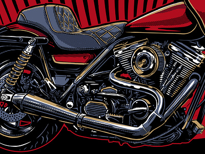 H-D motorcycle screen print