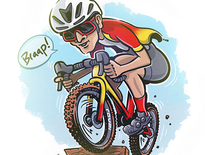 Cyclocross cartoon bicycle bike cartoon cyclocross drawing graphic design illustration racing tires toon