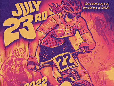 Ewing Park bike race bike bikes branding drawing flyer graphic design illustration mountianbike poster racing