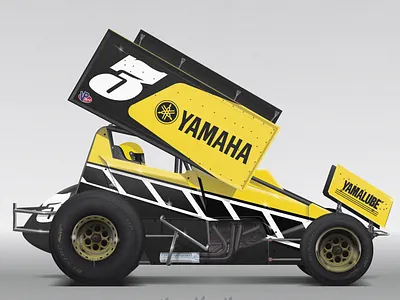 #3 Yamaha Sprint Car branding design dirtbike drawing graphic design illustration logo motocross screenprint