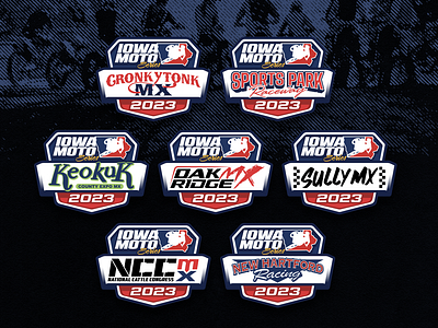 Iowa Moto Series 2023 Track Badges