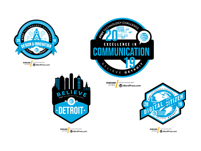 2019 Digital Detroit Event Badges brand graphic design logo vector