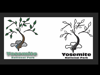 Yosemite National Park graphic design illustrator logo design