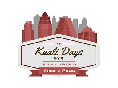 Kuali Days 2015 - Take 2 badge city cityscape conference flat icon kuali landscape logo vector