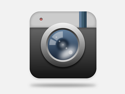 Camera Icon badge camera icon skeuomorphic vector