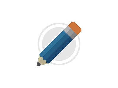 Flat Pencil badge flat icon logo pencil vector