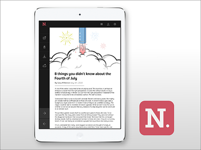 Mobile News App application clean ipad mobile mobile app news tablet ui ux web web design