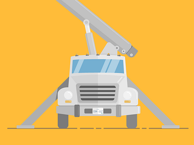 Construction badge car construction flat icon truck vector