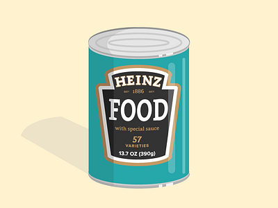 Canned Food badge can canned food flat food heinz icon vector