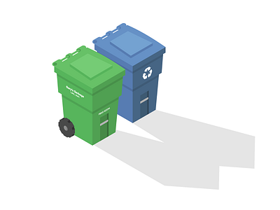 Trashcans 3d badge environment flat icon isometric recycle trash trash can trashcan vector