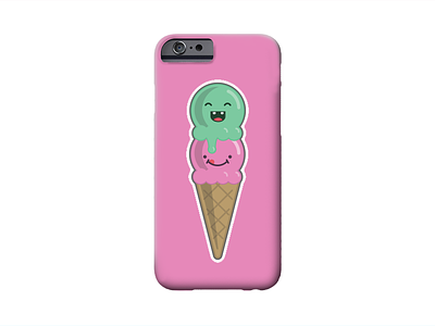 Happy Cone iPhone artist shop case cone cover flat happy ice cream iphone kawaii threadless vector