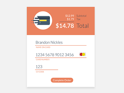 Credit Card Checkout account app checkout credit card dailyui flat form interface ios ui user experience ux