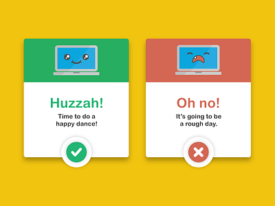 Flash Message app dailyui error flash message flat illustration interface success ui user experience ux vector