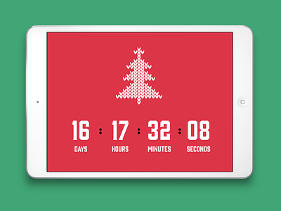 Countdown Timer app christmas clock countdown dailyui flat interface ios minimal timer ui ux