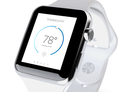 Thermostat apple dailyui graph home infographic interface ios monitoring thermostat ui user experience watch