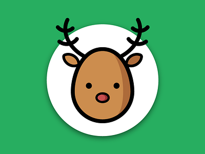 Merry Christmas! badge christmas flat holiday icon interface ios material reindeer santa vector