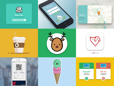 Best of 2015! 2015 app badge best flat icon interface ios material minimal new year vector