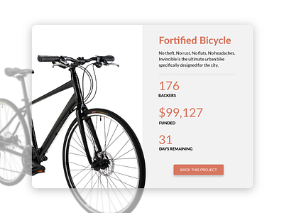 Crowdfunding Campaign analytics bicycle bike crowd crowdfunding dailyui data form funding interface ios ui